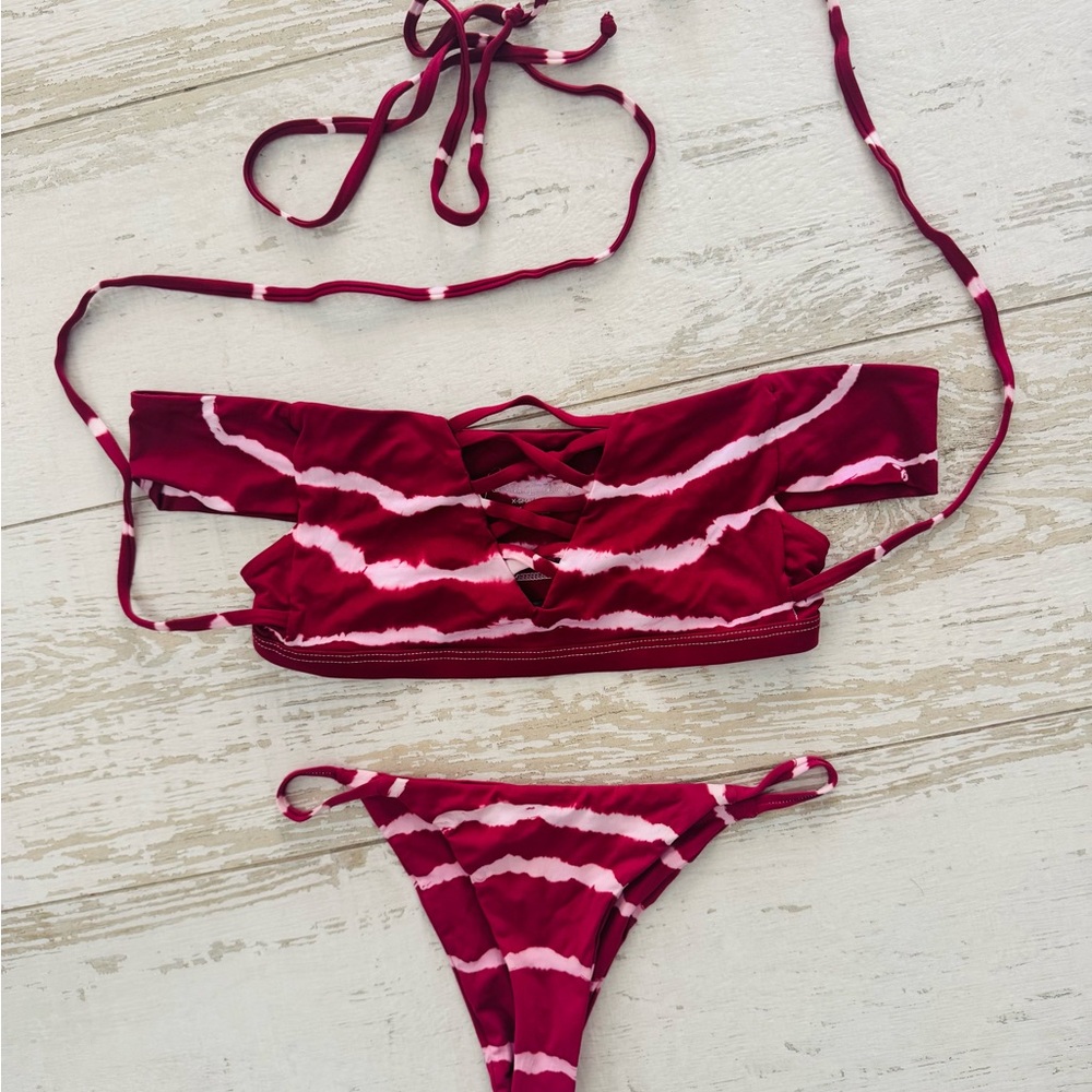 Maroon Frankie’s Bikini Set